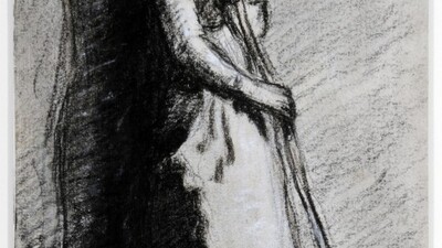 a sketch of a woman captioned the shepherdess