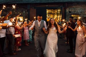 The lucky couple getting married at The Ironworks.