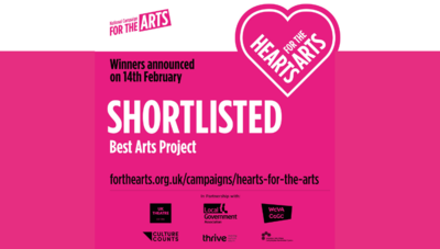 Barnsley Council shortlisted for Hearts for the Arts Awards 2021