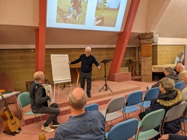 Ian McMillan leading a workshop session 