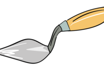 A clip art image of a trowel