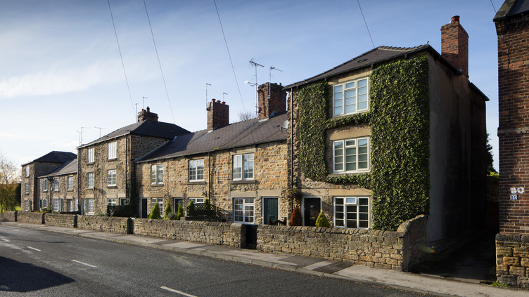 Houses on a street in Elsecar