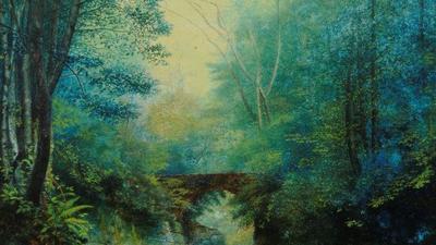 'A Wooded Valley' by John Atkinson Grimshaw