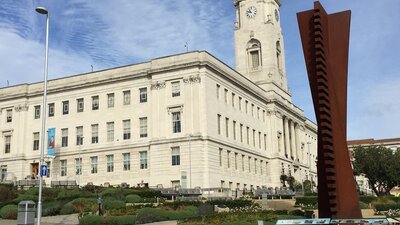 A view of the front of Barnsley Town Hall