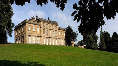 An exterior view of the museum viewed from the parklands